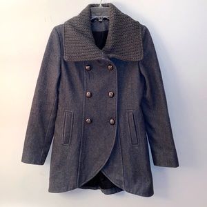 Kenneth Cole New York Wool Blend Coat, SZ 6, Gray